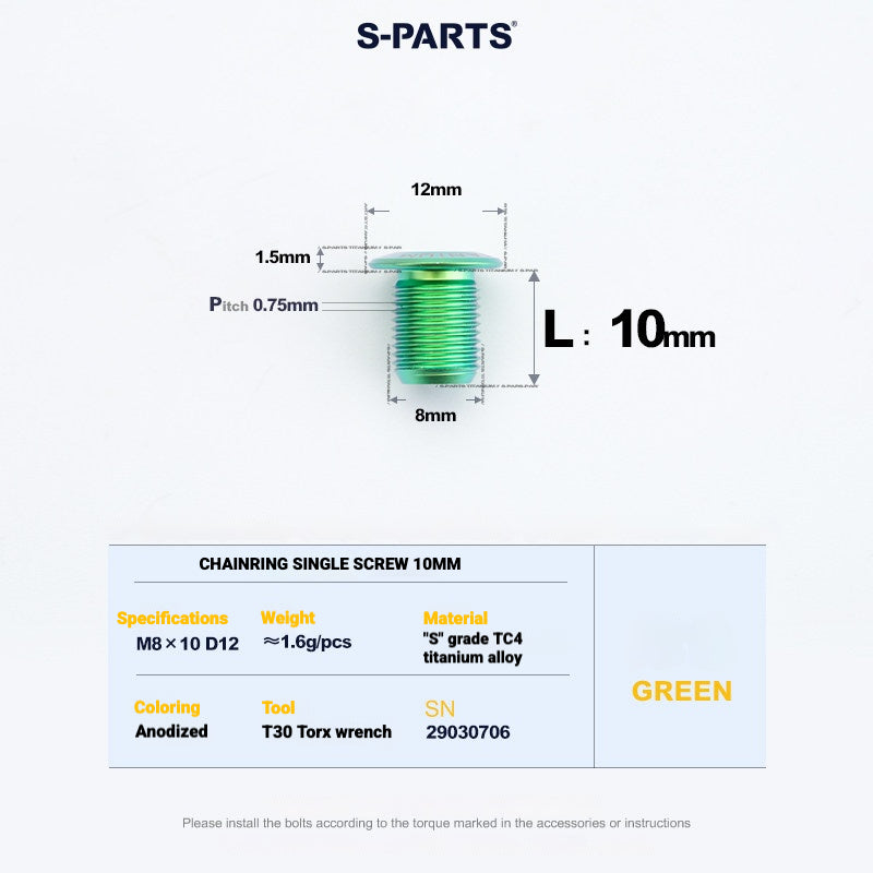 Shimano Road Titanium Bolt Kit – S-PARTS Drivetrain Screws for R8050 / R8150 / R9250