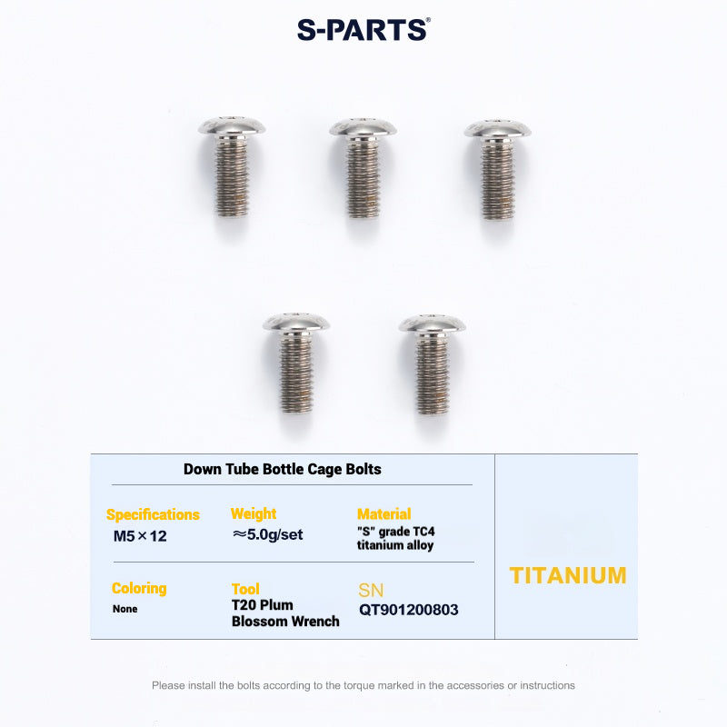 Cervélo S5 Titanium Bolt Kit – Full Frame Lightweight Upgrade Set | CNC TC4 Ti Bolts for Cervélo S5