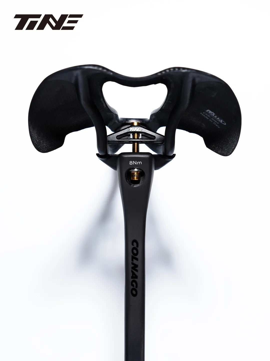 TiNE Ultra-Light Titanium Seat Clamp Kit for Colnago V5RS Seatpost | 20.8g Lightweight Leveling Saddle Rail Assembly