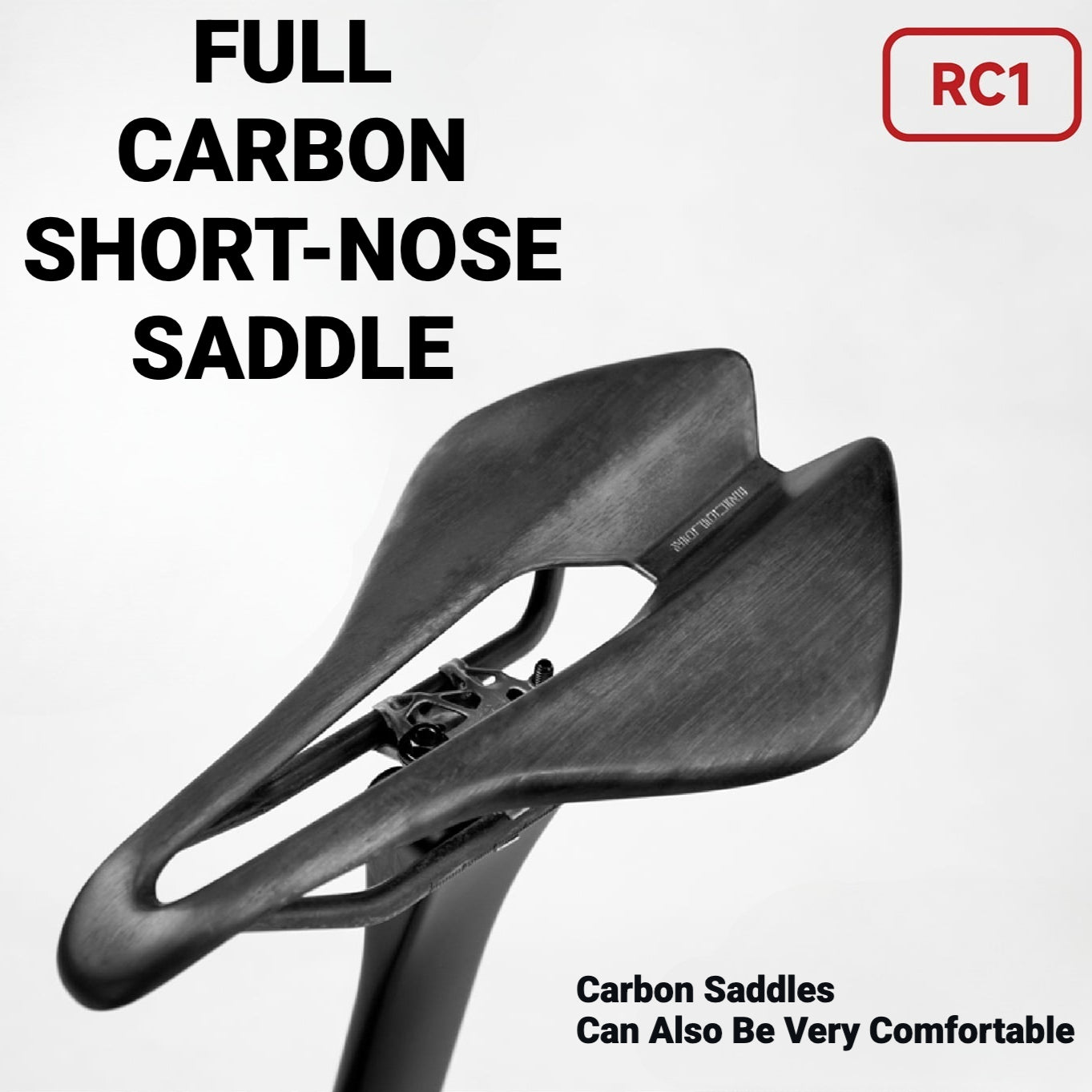 INCOLOR RC-1 Full Carbon Short-Nose Saddle – Ultra-Light 82g