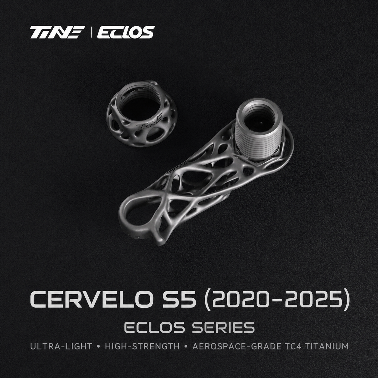 TiNE ECCLOS CryoFusion Titanium Rear Derailleur Hanger for Cervélo S5 2020–2025