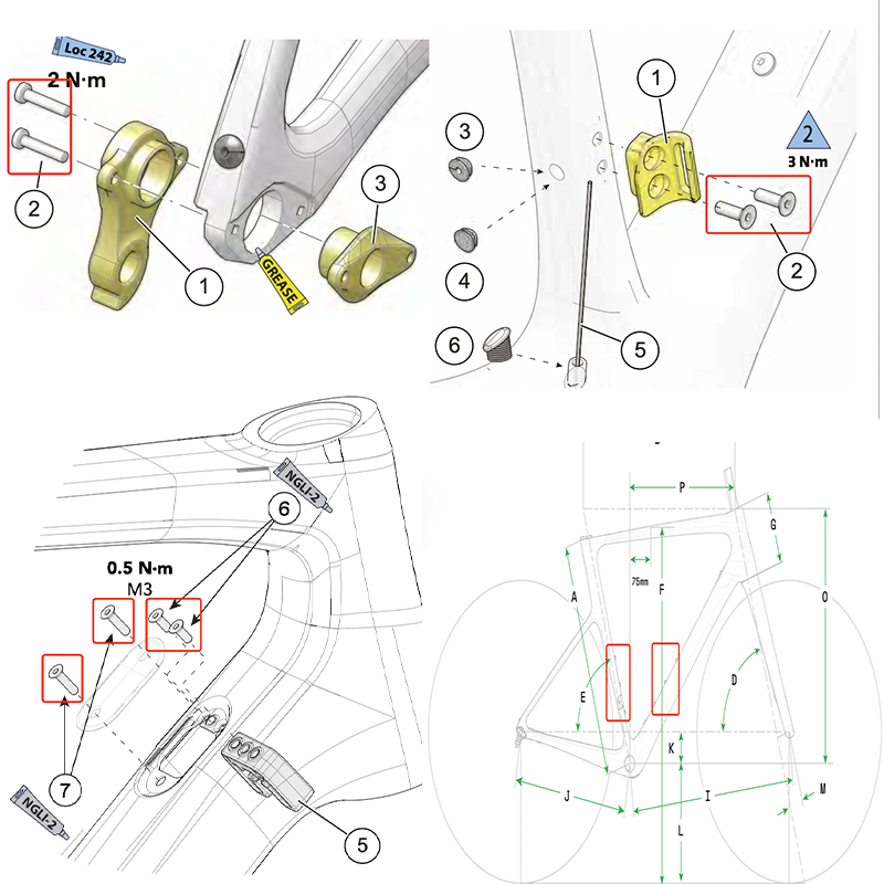 S-PARTS Titanium Bolt Upgrade Kit for Cannondale SuperSix EVO - Ultimate Lightweight and High-Performance Solution