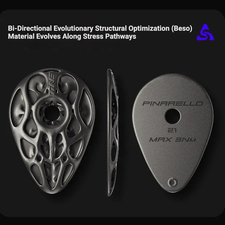 TiNE × Eclos Titanium Headset Top Cap for Pinarello 2021 / 2025 BESO Topology Ultralight