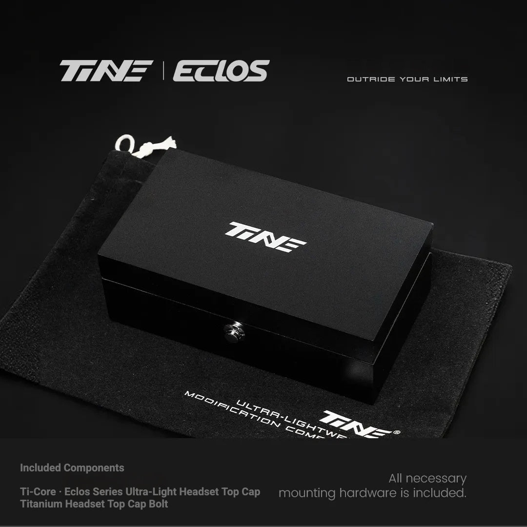 TiNE × Eclos Titanium Headset Top Cap for Pinarello 2021 / 2025 BESO Topology Ultralight