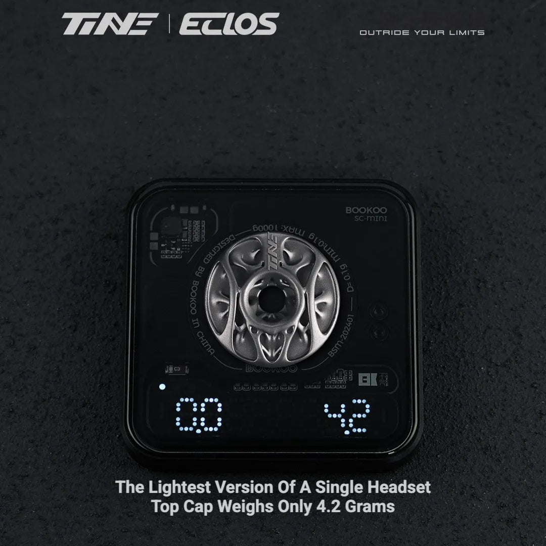 TiNE × Eclos Titanium Headset Top Cap for Pinarello 2021 / 2025 BESO Topology Ultralight