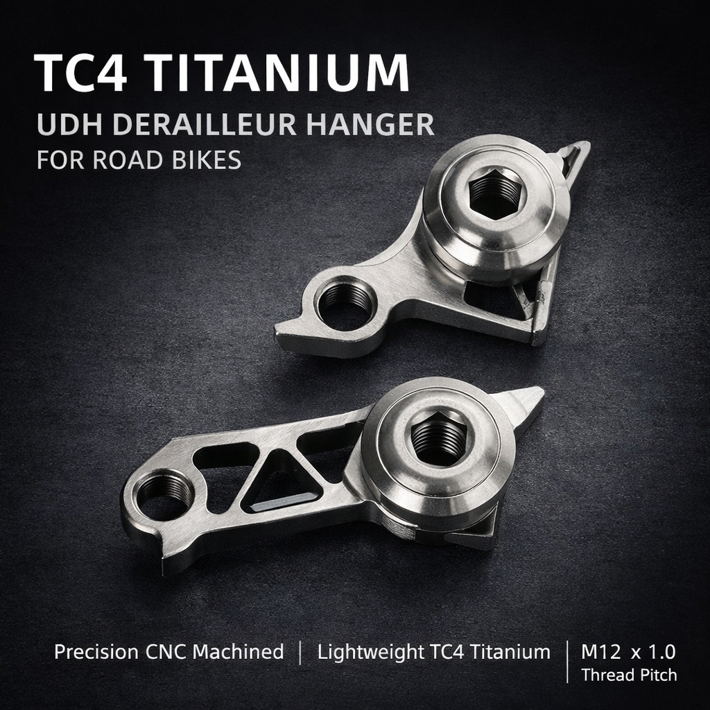 TC4 Titanium UDH Rear Derailleur Hanger for Road Bikes | CNC Machined | M12 x 1.0
