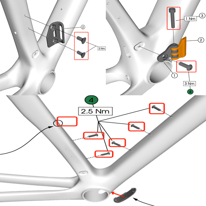 Aggiornamento in titanio S-Parts per serie sterzo TREK MADONE SL/SLR GEN 8 RCS Pro/serie sterzo RCS Race Shimano Dura Ace SRAM RED AXS/R9270 R9250 Di2 Force Project BLACK LTD/ SD Worx Vite Bullone Dado