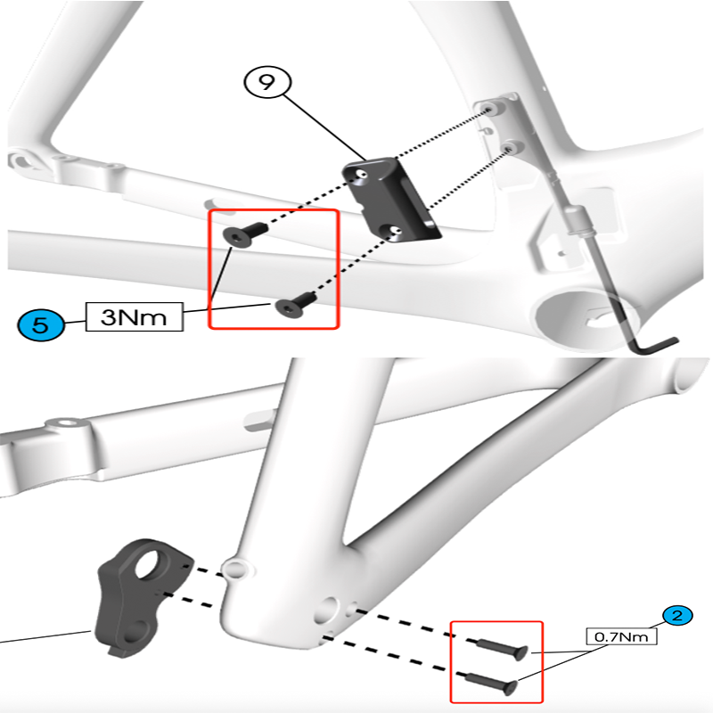 Aggiornamento completo dei bulloni in titanio per i kit freno Trek Madone Gen7 SLR/SL e Shimano/SRAM Shift