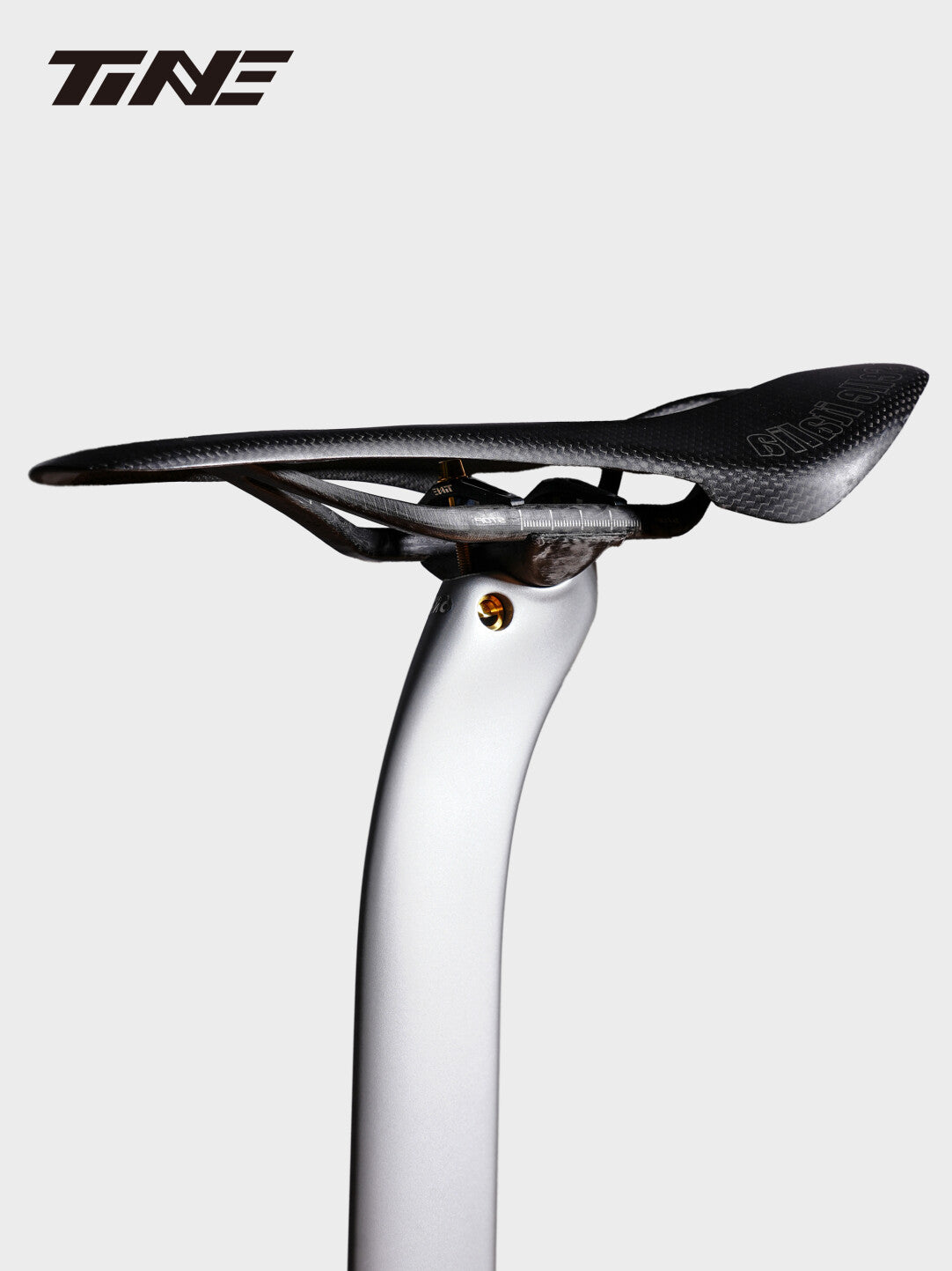 TiNE Ultra-Light 6.8g Seat Clamp & Leveling Assembly | Compatible with Specialized SL8 Aethos, Colnago & DARIMO Seatposts | CNC Titanium Precision